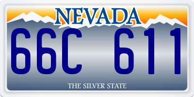 NV license plate 66C611