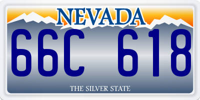 NV license plate 66C618