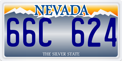 NV license plate 66C624