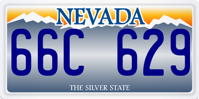 NV license plate 66C629