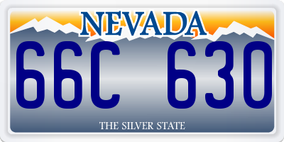 NV license plate 66C630