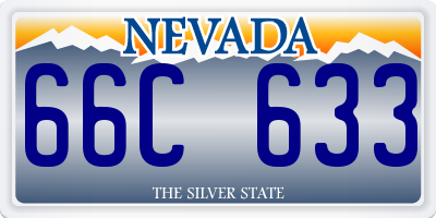 NV license plate 66C633