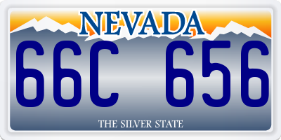 NV license plate 66C656