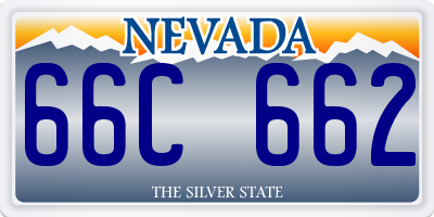 NV license plate 66C662