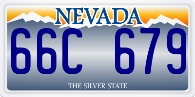 NV license plate 66C679