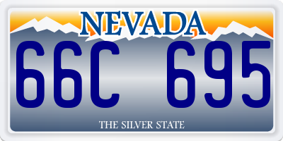 NV license plate 66C695