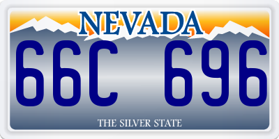 NV license plate 66C696