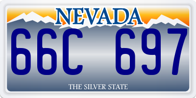 NV license plate 66C697