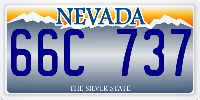 NV license plate 66C737
