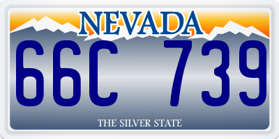 NV license plate 66C739