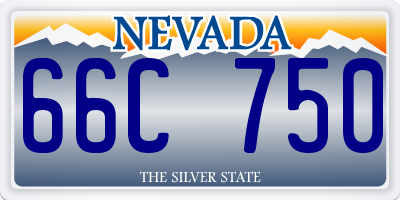 NV license plate 66C750