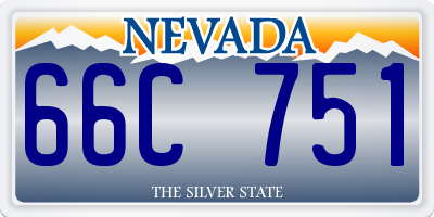 NV license plate 66C751