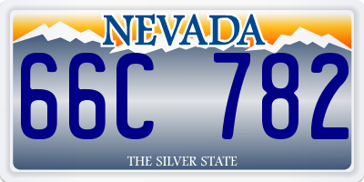 NV license plate 66C782