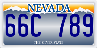 NV license plate 66C789