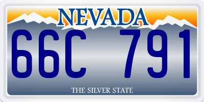 NV license plate 66C791