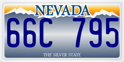 NV license plate 66C795