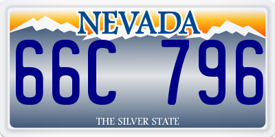 NV license plate 66C796