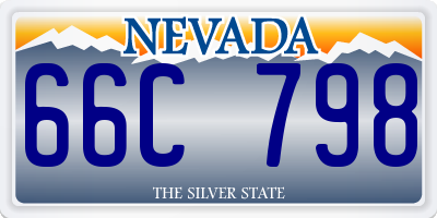 NV license plate 66C798