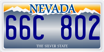 NV license plate 66C802