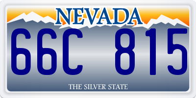 NV license plate 66C815