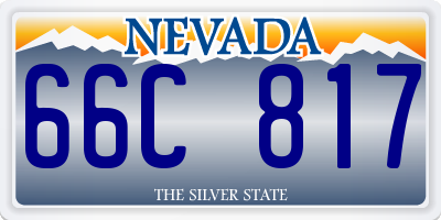 NV license plate 66C817