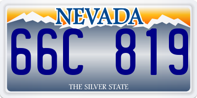 NV license plate 66C819