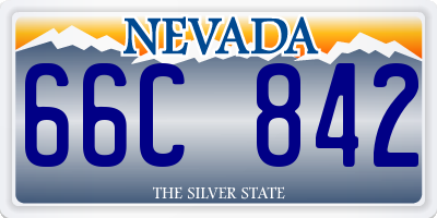 NV license plate 66C842