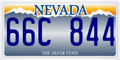 NV license plate 66C844