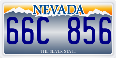 NV license plate 66C856