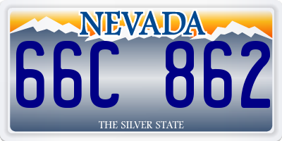 NV license plate 66C862