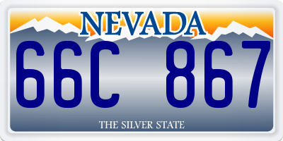 NV license plate 66C867