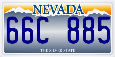 NV license plate 66C885