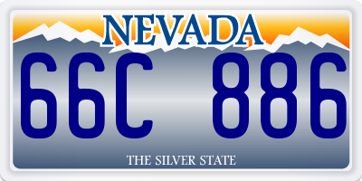 NV license plate 66C886