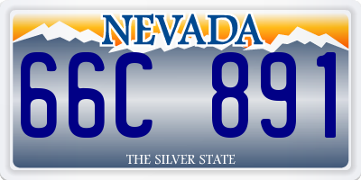 NV license plate 66C891