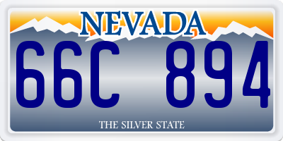 NV license plate 66C894