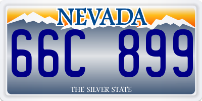 NV license plate 66C899