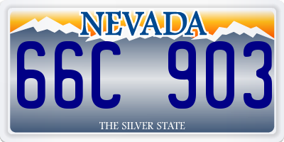 NV license plate 66C903