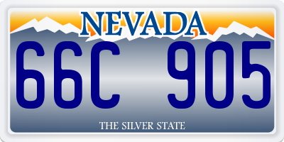 NV license plate 66C905