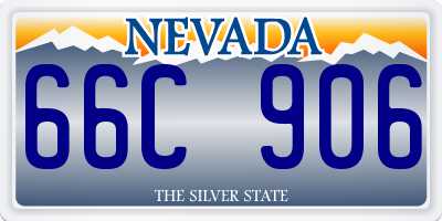 NV license plate 66C906