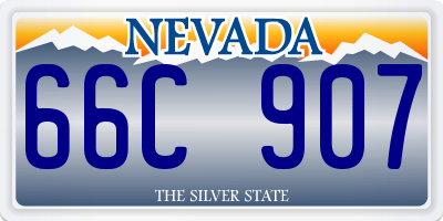NV license plate 66C907