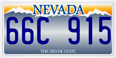 NV license plate 66C915