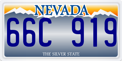 NV license plate 66C919