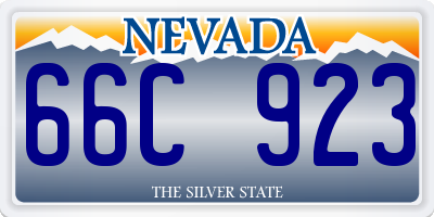 NV license plate 66C923