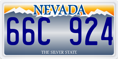 NV license plate 66C924