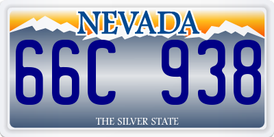 NV license plate 66C938