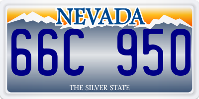 NV license plate 66C950