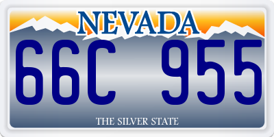 NV license plate 66C955