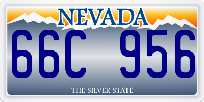 NV license plate 66C956