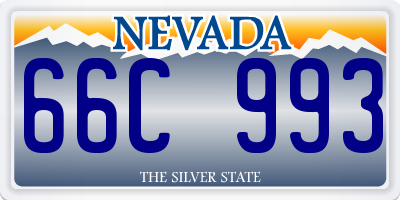 NV license plate 66C993