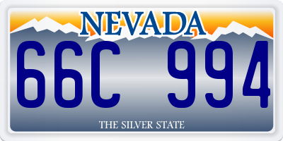 NV license plate 66C994